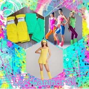 3/$15!! NWT 21 inch LEG WARMERS Lemon or Lime